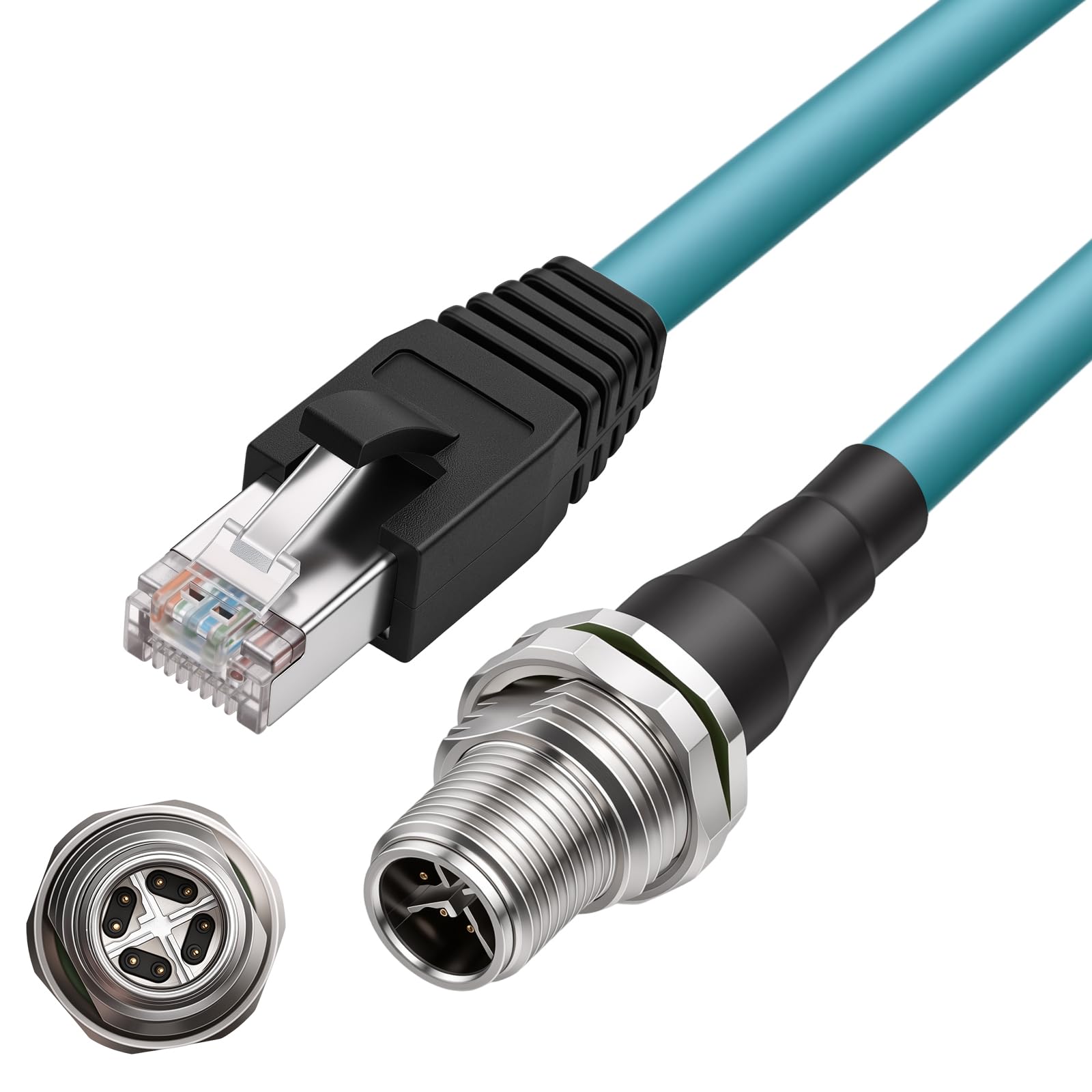 HangTon Pin codificato X 8 a RJ45, cavo Ethernet industriale di