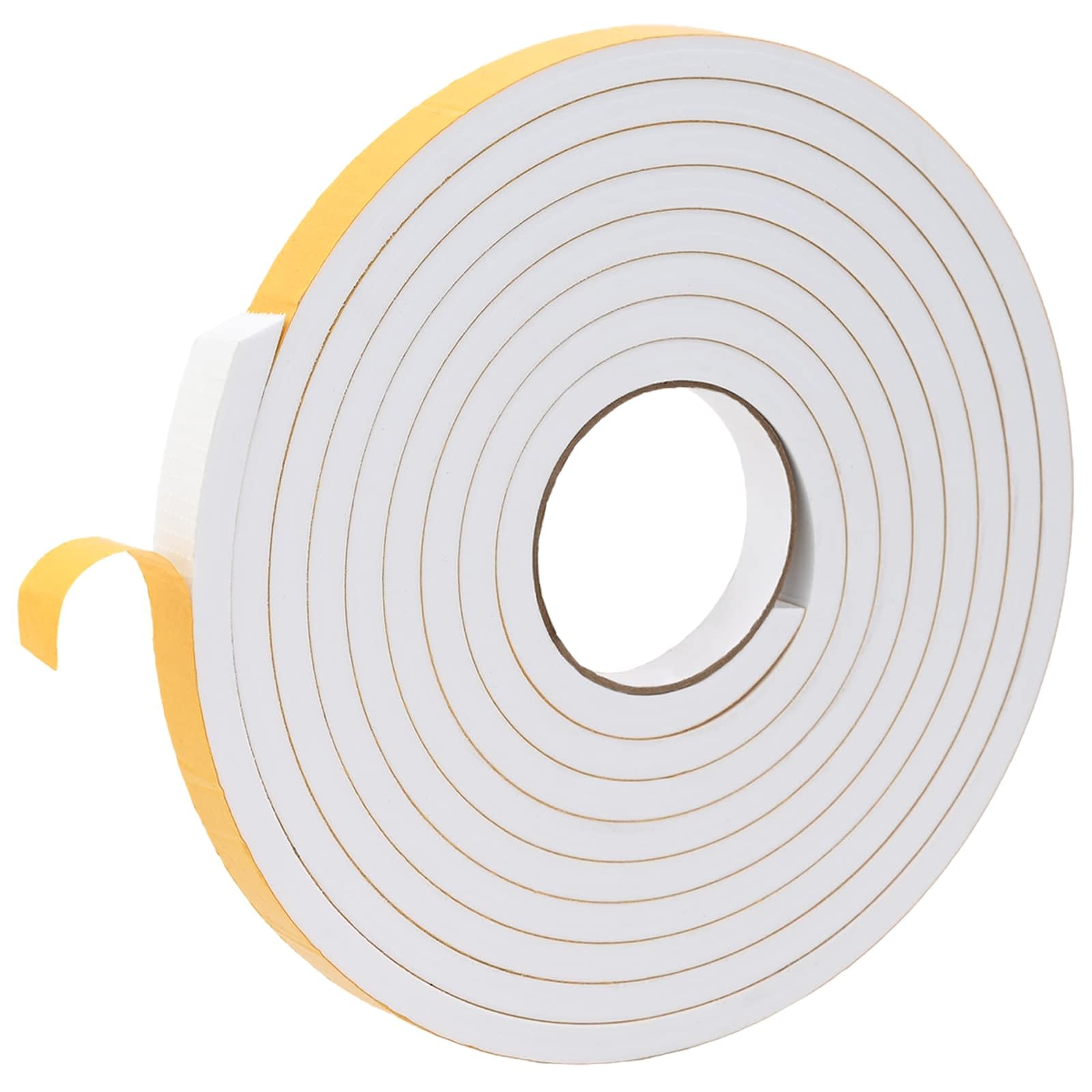vidaXL Self Adhesive Foam Tape 10pcs White 20mm x 5m CR Foam, Adhesive Tape, Round, CR Foam, Moisture Protector, Efficient, Universal, Insulation