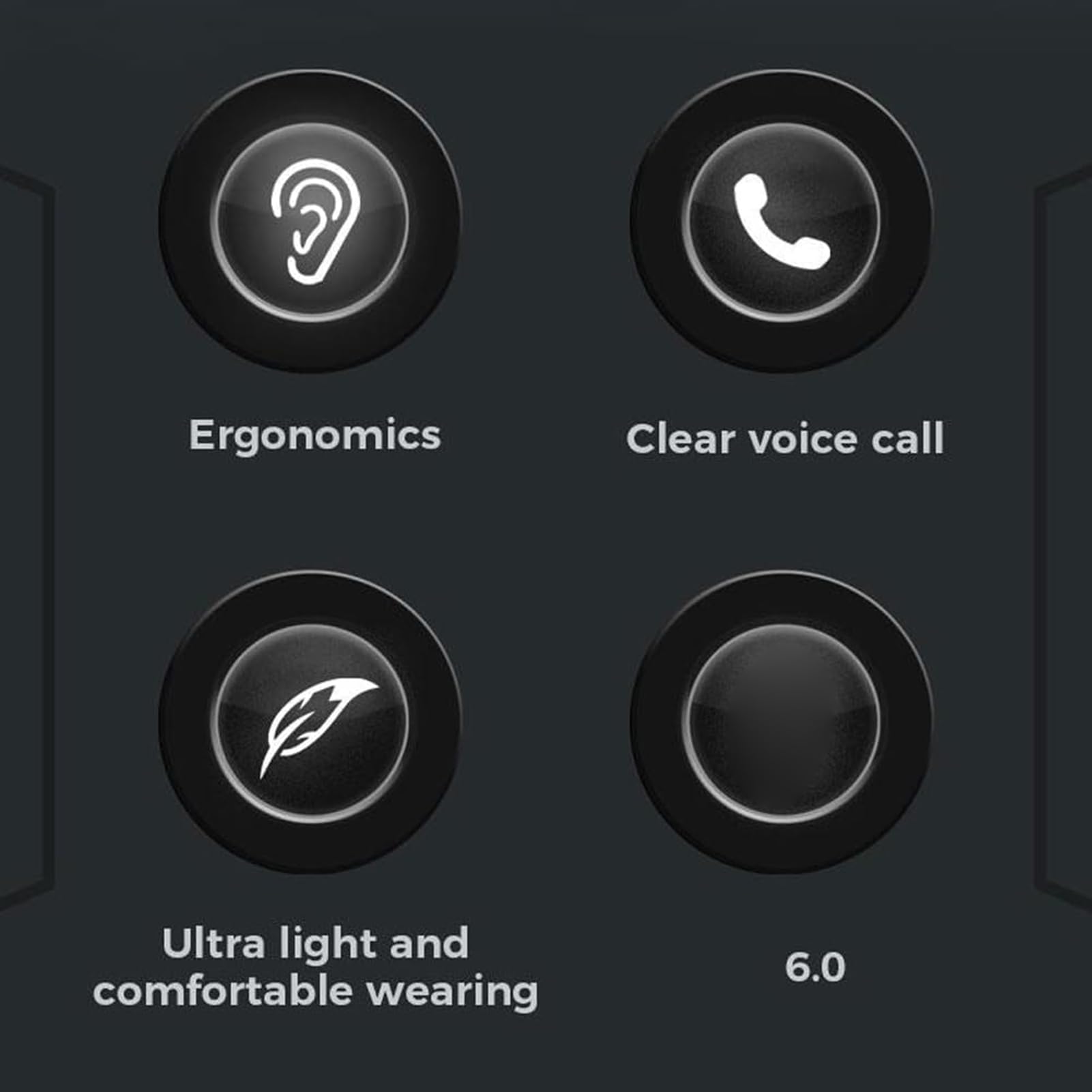 Sxhlseller Auricolari Wireless, Cuffie Bluetooth 6.0 Aperte con Ganci per L'orecchio, Auricolari Impermeabili per Allenamento, Corsa, Microfono con Cancellazione del Rumore Fino a 60 Ore, (BLACK)