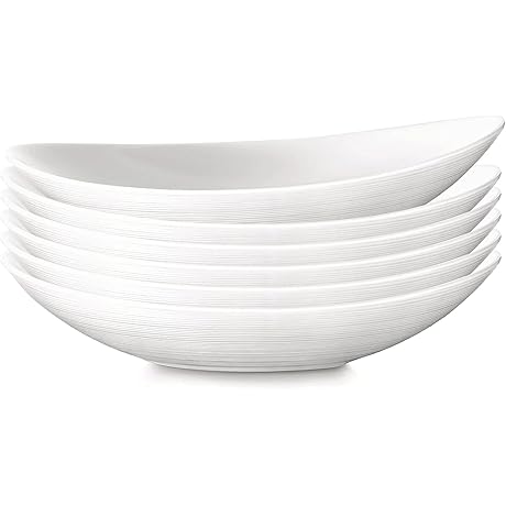 Bormioli Rocco Italian Pasta Bowls - 6-Piece Set (Dishwasher Safe)