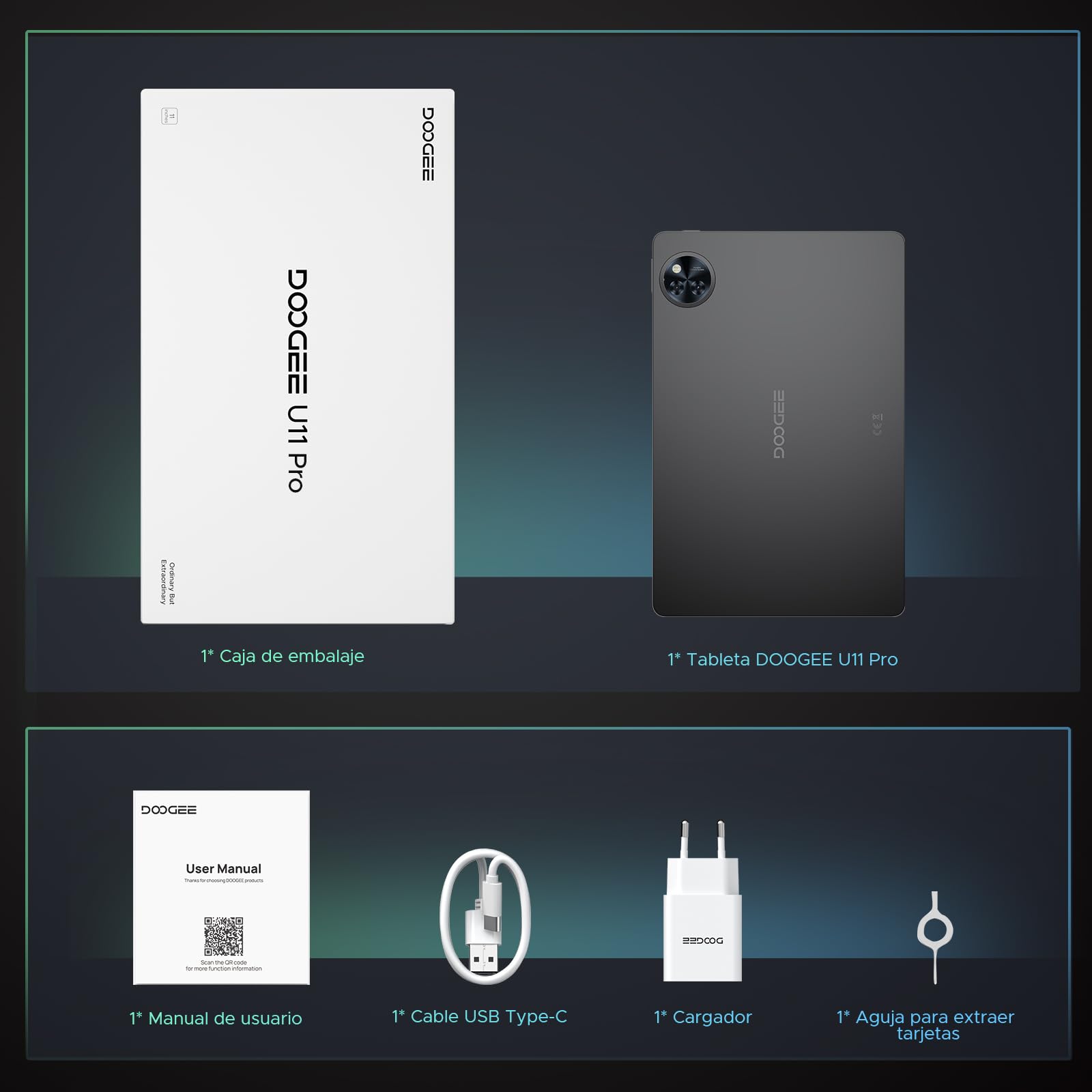 U11 Pro Android 16 Tablet 11 Pulgadas, 30GB RAM+256GB ROM/2TB TF, Tablet Gaming Octa-Core, HD IPS 90Hz, 8580mAh Batería, WiFi 5/ Widevine L1/ 13MP+5MP/Face ID/GMS/3.5mm Jack Tablets para Niños