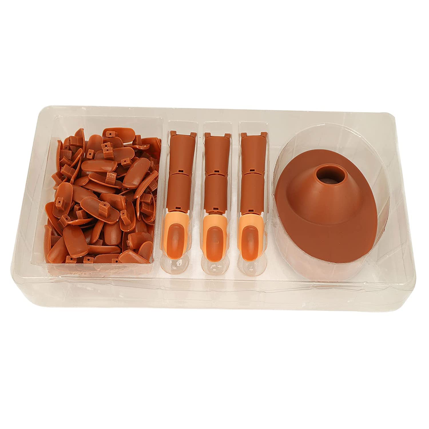 Store2508 Nail Art Training Practice Fingers 3 Pcs Set with 100 Practice Nail Tips 4
