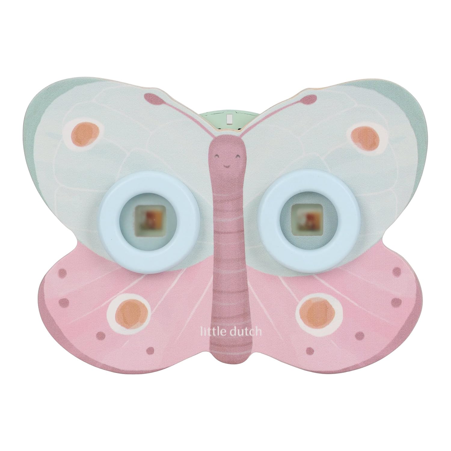Little Dutch Dia View Finder Conteur d'histoires en bois pour filles à partir de 3 ans Motif papillon
