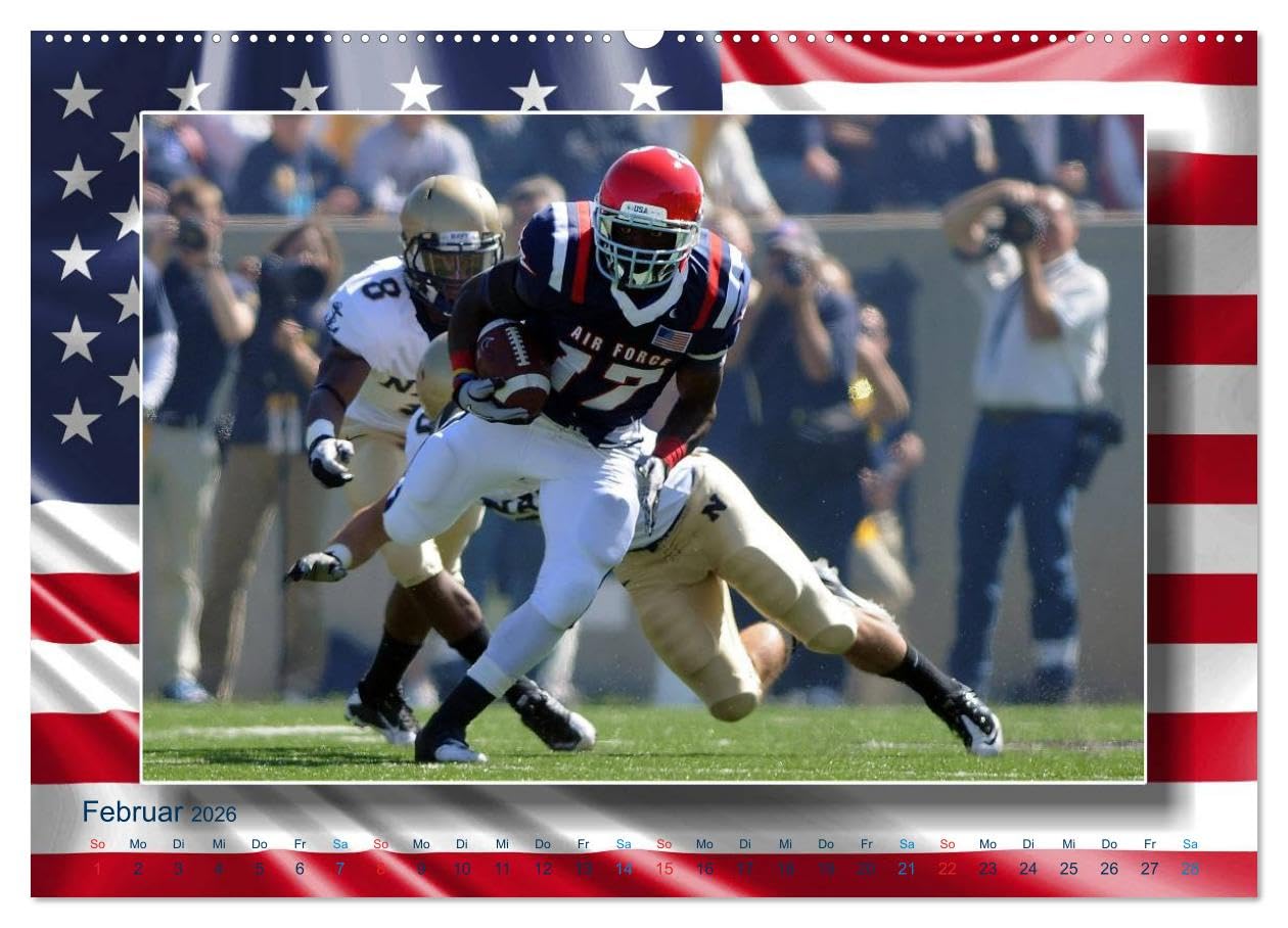 American Football - Kickoff (hochwertiger Premium Wandkalender 2026 DIN A2 quer), Kunstdruck in Hochglanz: Aktionsreiche Szenen aus der Welt des American Football (CALVENDO Sport)