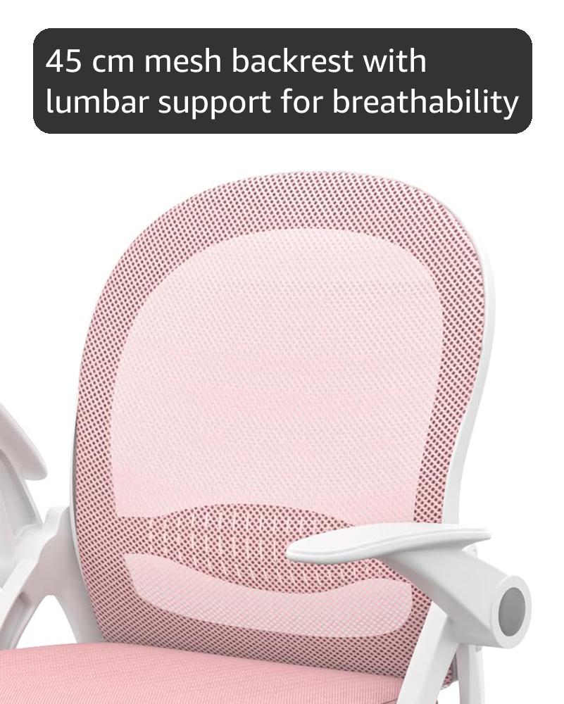 Panana Large Seat Adjustable Ergonomic Desk Chair Metal Feet Swivel Office Chair Mid-Back With Lumbar Support Executive Task Chair (Black - View #13
