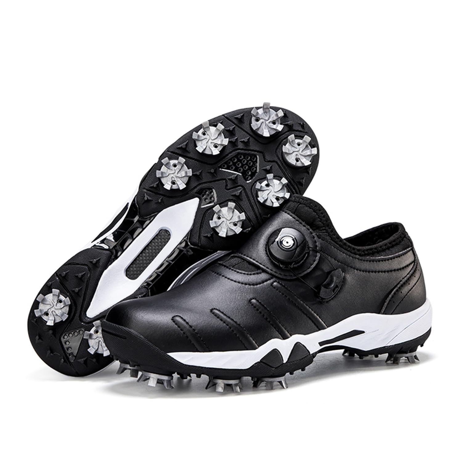 Chaussures de Golf Imperméables à Pointes pour Hommes, Chaussures de Golf Légères et Antidérapantes