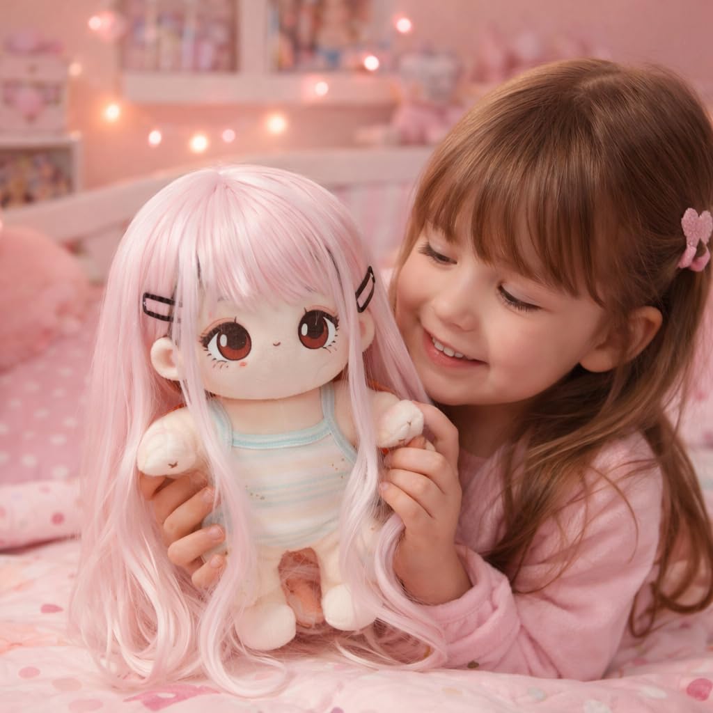 ウィッグ コットンドール ぬいぐるみ女の子 ドールウィッグ 人形用