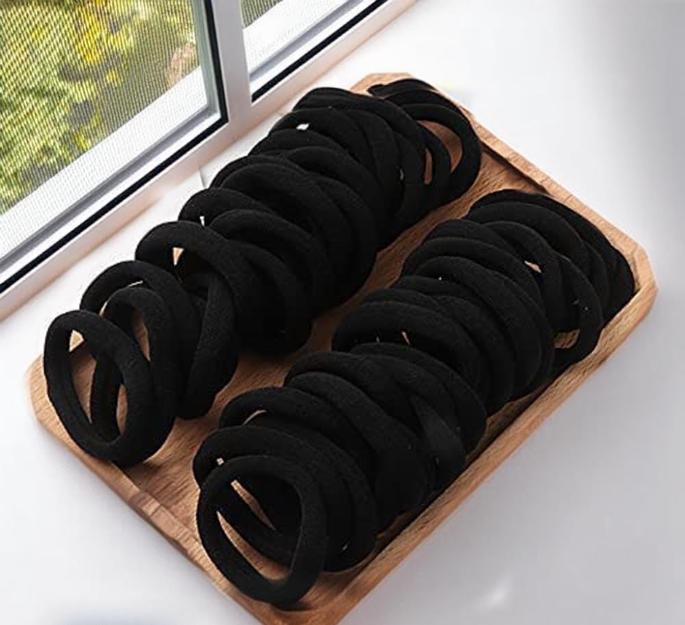 ChicTresses® 30 Black - Rubberband for Women, Elastic Hair Band for Women, Ponytail Hair Band, Premium Hair Band for Girls - Hair Tie, Rubber Bands for Girls Hair Ties for Women - Stretchable (B0D8ZZ4X51) Amazon Price History, Amazon Price Tracker
