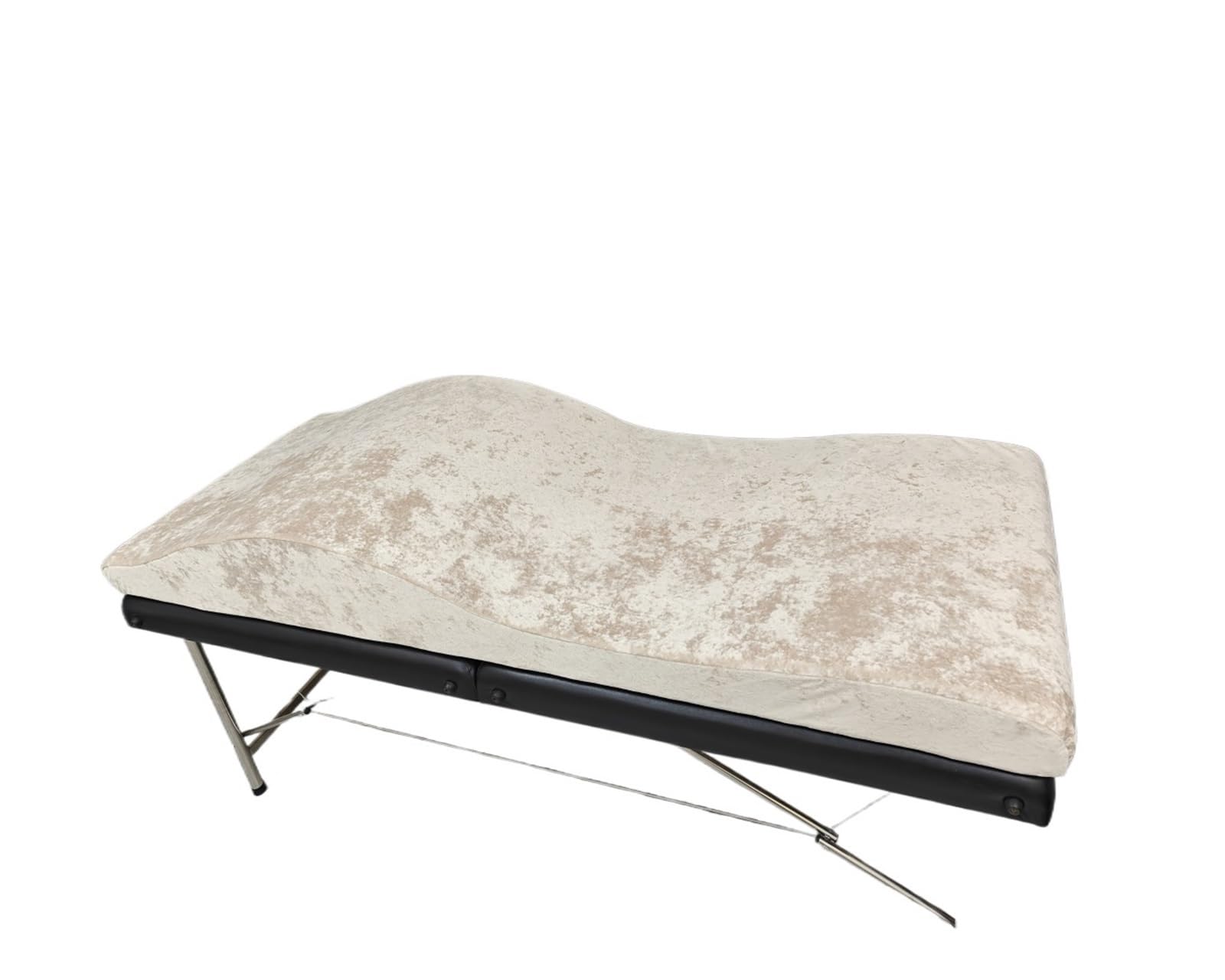 Curved Mattress Bed Topper Beauty Salon Curved Extension Lash Bed Topper Velvet Massage Table Eyelash Mattress for 180 * 60cm(Brown mattress)