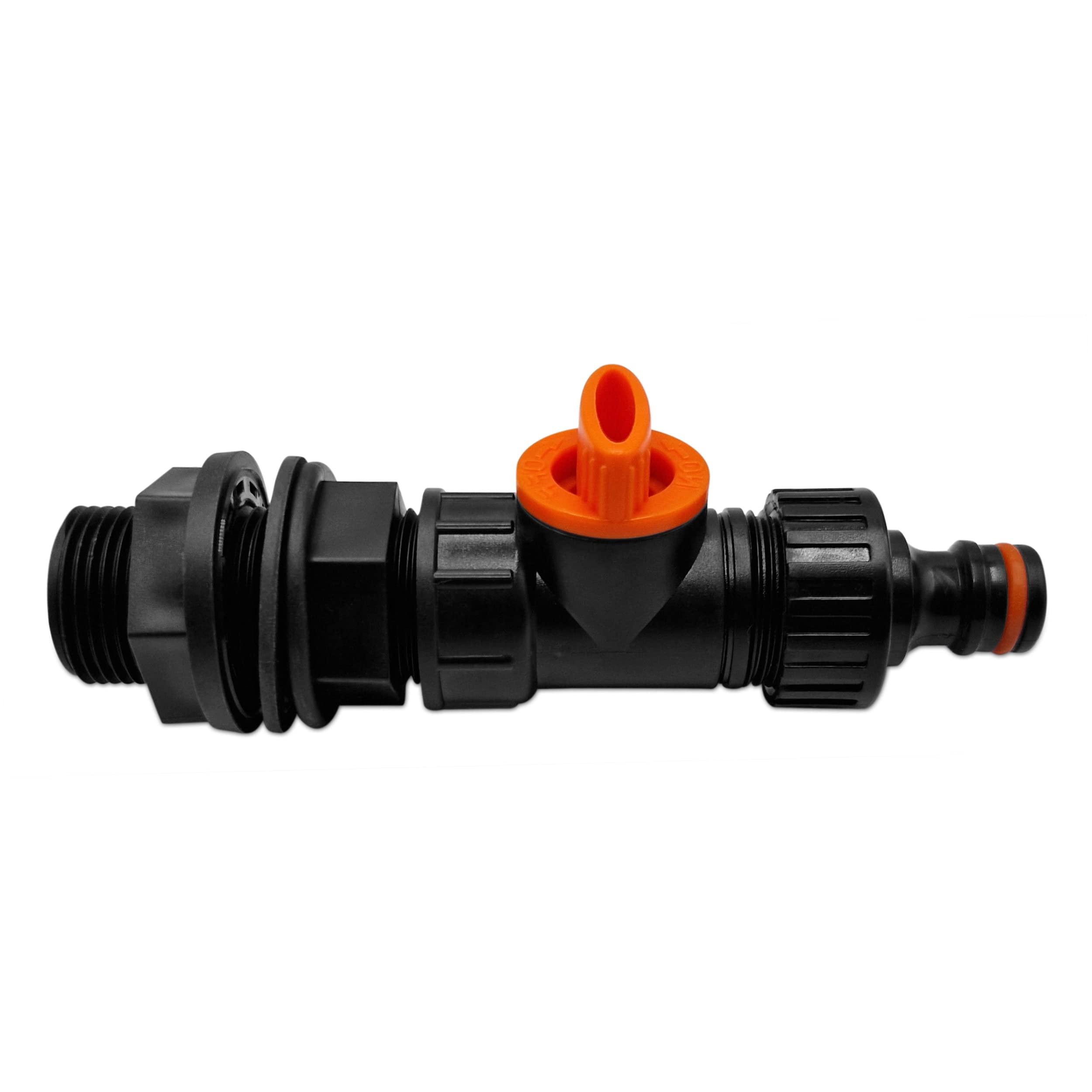 Mypurecore You At The Core Men's Black 3/4" Water Butt Connector Ultimate Set - Control Water Flow With Built-In Valve And Secure Thread Connection With Additional Washer - Perfect For Water Butts And Storage Tanks. Set By Mypurecore