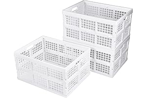 3-Pack Collapsible Plastic Crate