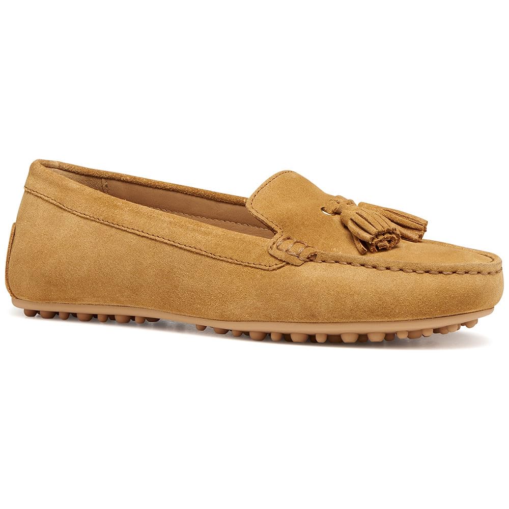 Geox Women's D Kalistena E Moccasin, Cognac, 38.5 EU