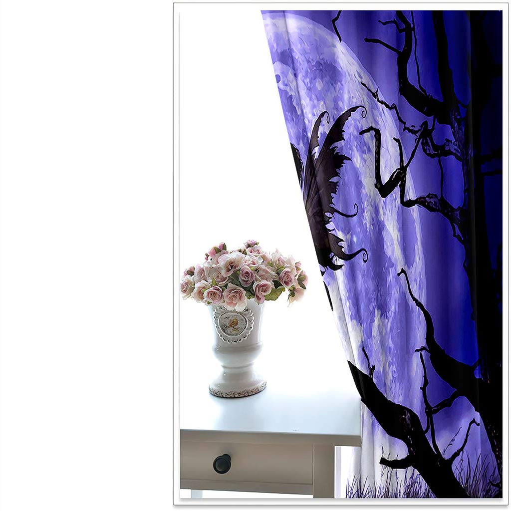 Cortinas Opacas para Salon Moderno - Cortinas Termicas Aislantes con Ollaos - Dormitorio Cocina Decoracion - 3D Ángel De La Luna, 2 Piezas 280 X 260 Cm（An X Al）