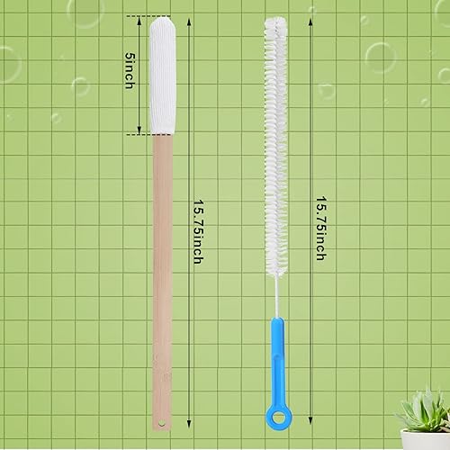 Long Handle Toe Brush with Soft Covers - 2 Pack Wooden Foot Scrubber