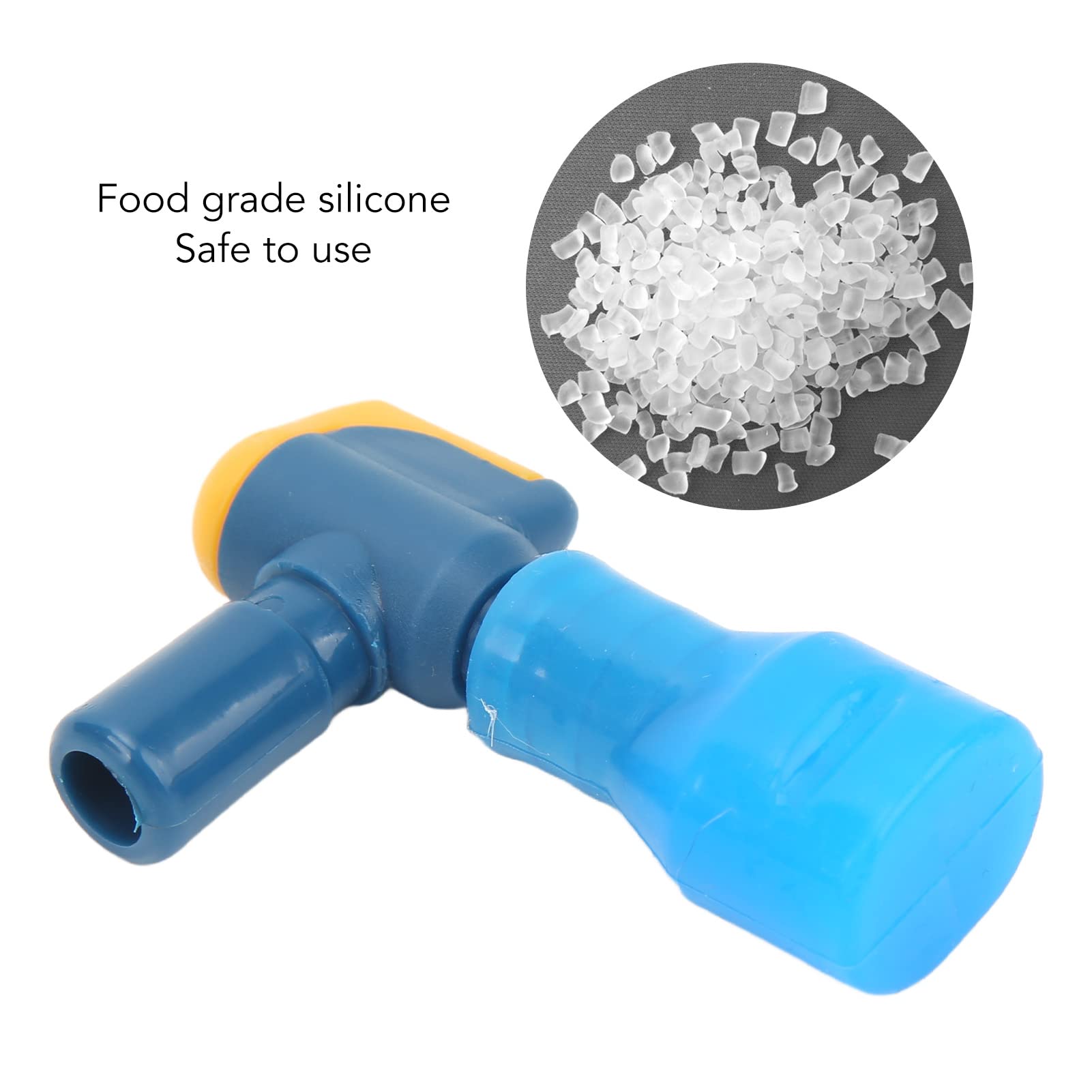 Bite Valve, Replacement Food Grade Silicone Mouthpieces with Bent Shutoff Valve for Hydration Pack Water Backpack