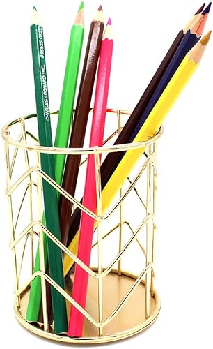 Miniatura 7 de Soporte para lápices, soporte de lápiz de metal, soporte para lápices de oro rosa, organizador de escritorio para el hogar, escuela, suministros de