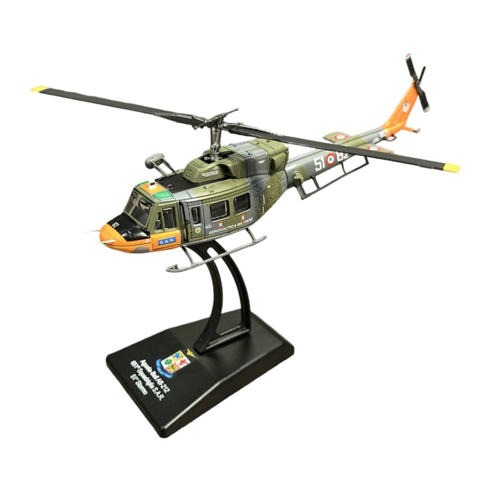 predolo Helicóptero Modelo Aleación Réplica Aeronave Ornamento Decorativo Coleccionable Adecuado para Regalo Decoración de Oficina Dormitorio Estantería