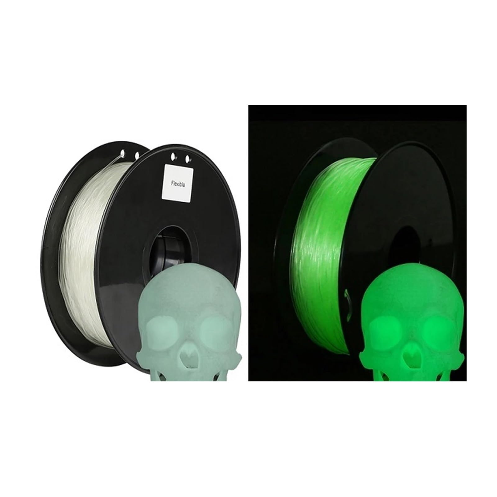 Filamento 3D PLA Glow In The Dark 200g 1kg 1.75mm Filamento luminoso PLA Filamento 3D Filamento che cambia colore arcobaleno TPU flessibile(TPU-Flexible 500g)