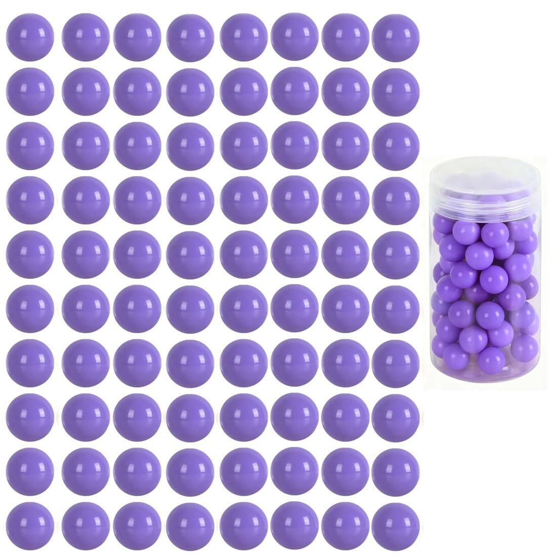 Witlans 80pcs Chinese Checker Game Replacement Balls,14mm Acrylic Balls for Aggravation Game,Traditional Marbles Games (Violet)