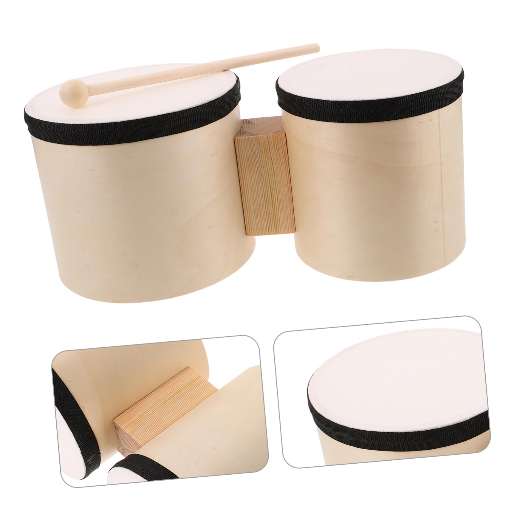 minkissy 1juegos Instrumentos De Percusión Bongós De Madera y De Mano Para Principiantes Educación Musical Aprendizaje De Percusión