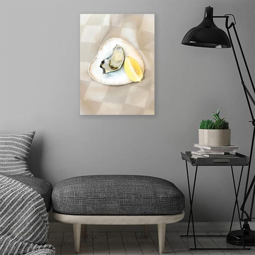 VERRE ART Printed Framed Canvas Painting for Home Decor Office Wall Studio Wall Living Room Decoration (14x22inch Wrapped) - The Oyster Art Print