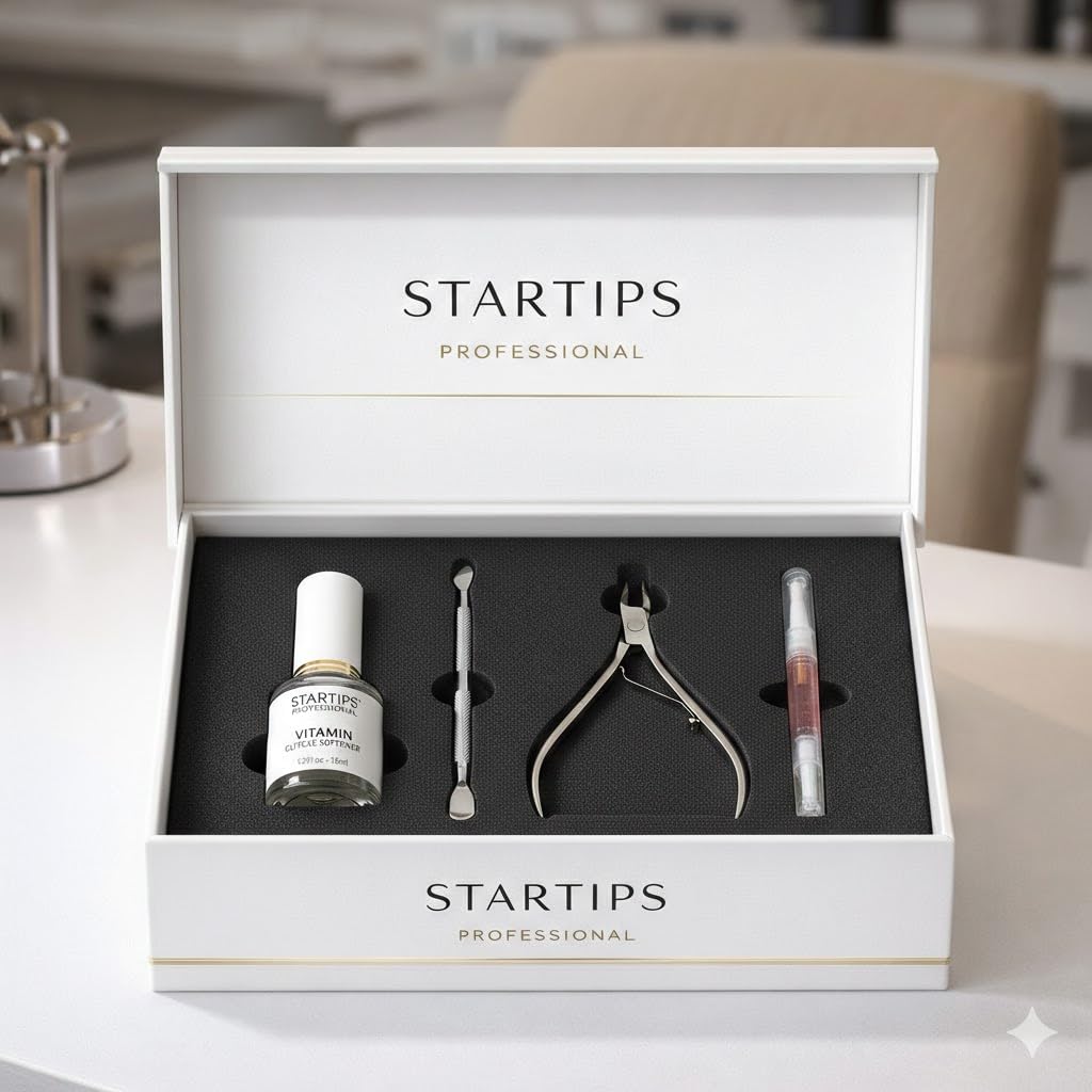 STARTIPS Cuticle Remover Gel Kit. Removes Dead & Overgrown Cuticles/Skin from Cuticle Area. Works Instantly, no more painful cuticle pushing. Professional Formula for great Manicures & Pedicures - 15ml