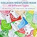 VESPRO Collagen Essence Sheet Facial Masks (48 Pack), Bulk Sheet Masks for Face, Skincare for All Skin Types, Moisturizing and Soothing, Natural Skin Care Spa Face Mask