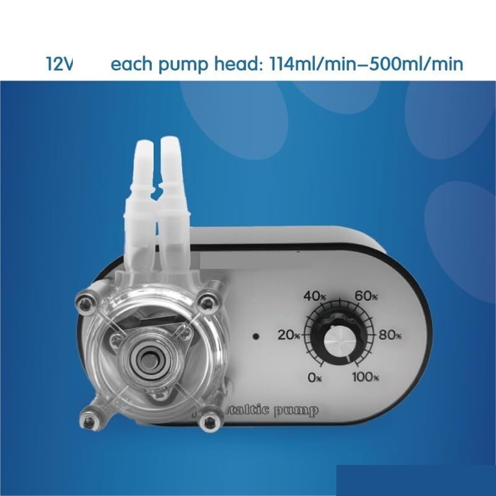 Industrielle Schlauchpumpe, Peristaltische Dosierpumpe Mit Einstellbarer Durchflussrate 114-500 Ml/min Adapter,für Labor