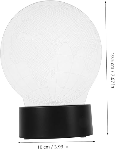 Miniatura 4 de Uonlytech Lámpara de escritorio Globo Luz de noche Na Lámpara Globo Ilusión Lámpara Tierra Llegada a la Tierra Lámpara Base de acrílico Lámpara Led