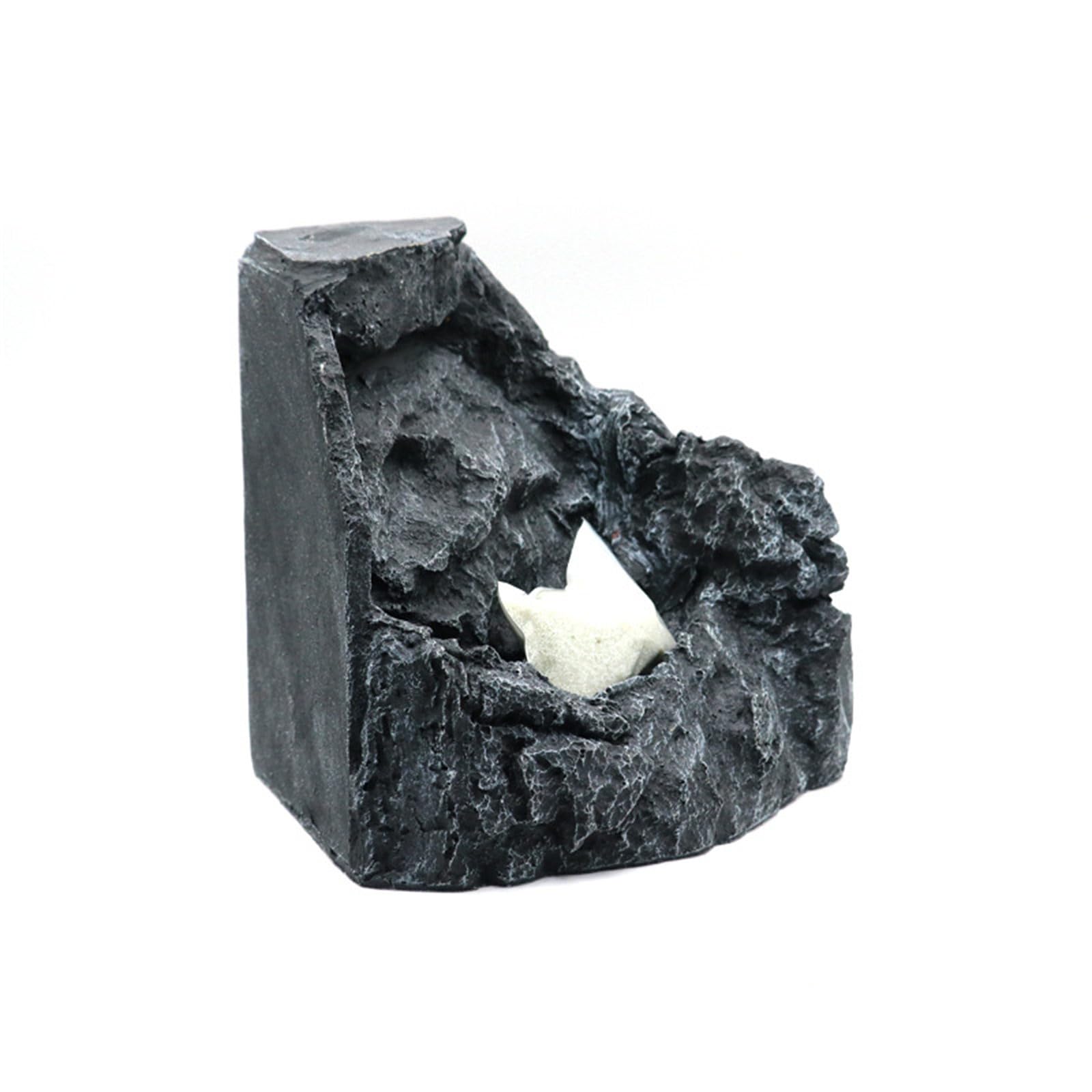 KieTeiiK Realistic Flowing Waterfall Rockery Fishtanks Ornaments Resin Mountain Cave for Aquarium Underwater Safe Landscaping Fishtanks Waterfall Rockery Decoration