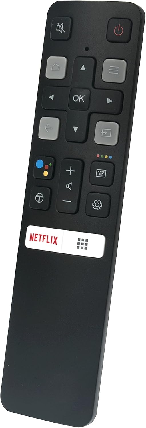 RC802V Replaced Voice Remote fit for TCL Android TV 40S330 32S330 43S434 50S434 55S434 65S434 75S434 32S6500A 65P8S 65P8 55P8S 55P8 55EP680 50P8S 50P8 40A325 49S6800 32S6510S 32A325 32A323