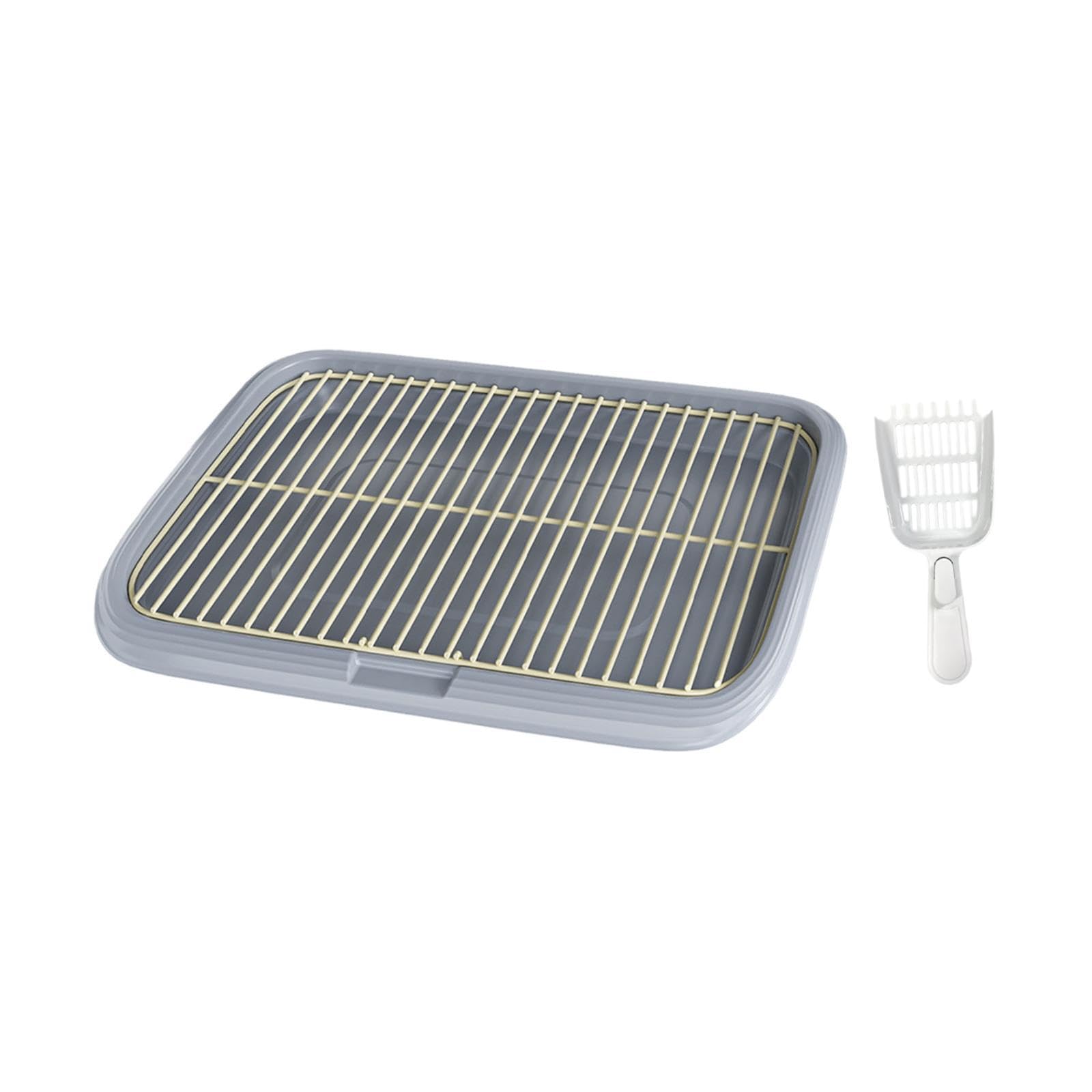 Entrenamiento para Perros con Bandeja para el baño innovadora Que Mantiene el Espacio Interior y Exterior Fresco Mientras los Perros están, Gris, SG