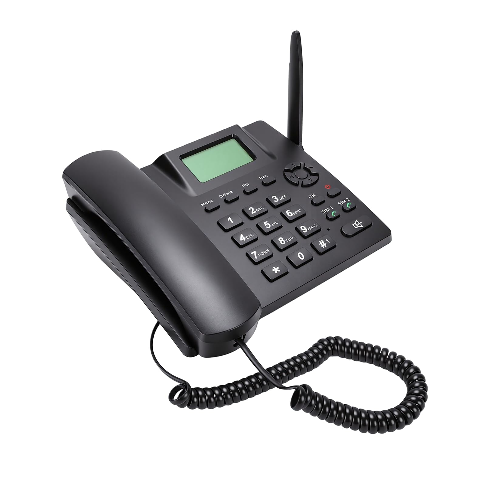 Cryfokt Telefono Cordless GSM con Doppia SIM e Display da 2,4 Pollici