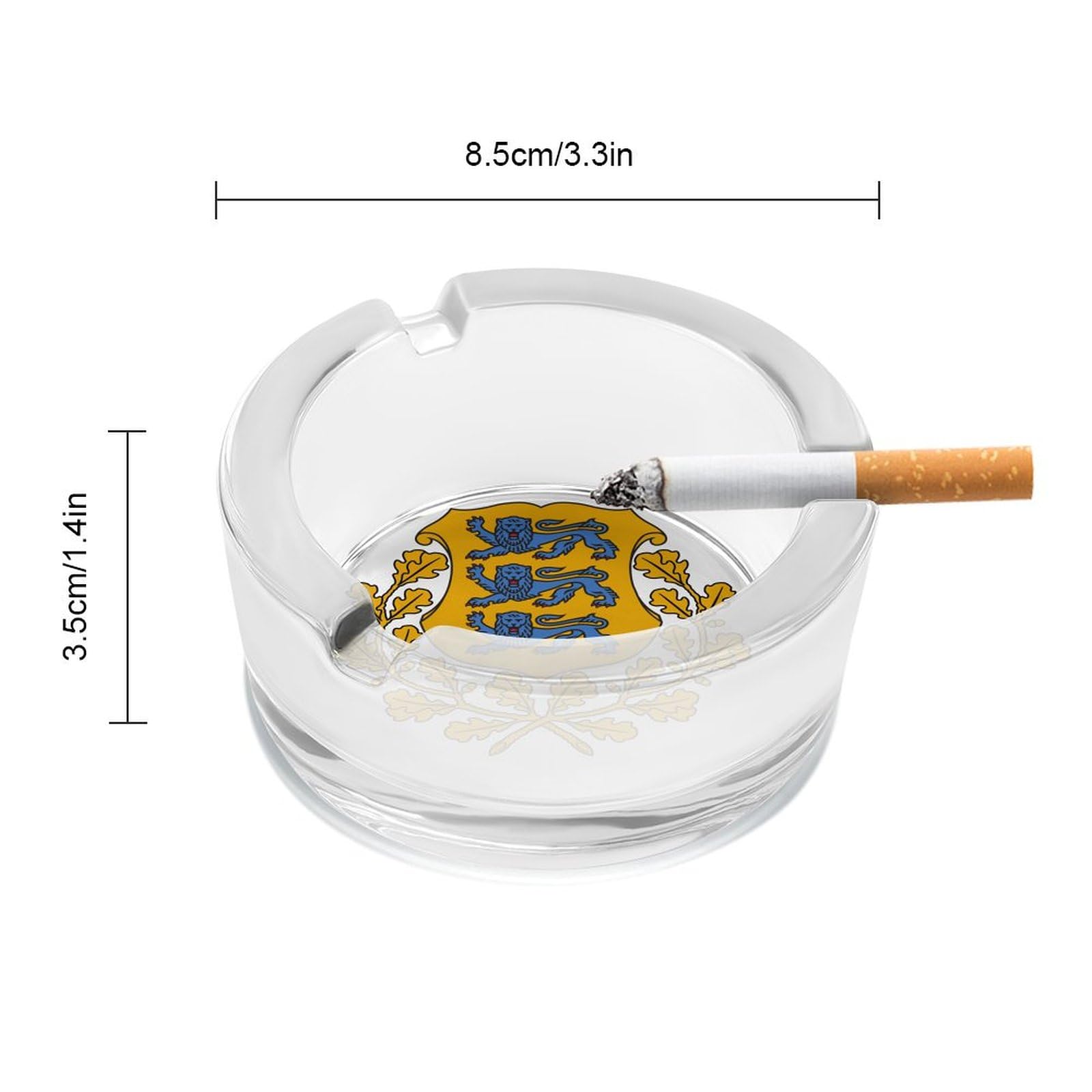 Amazon.com: National Emblem of Estonia Glass Ashtrays for Cigarettes,  Portable Decorative Modern Ashtray for Home Office : Home & Kitchen