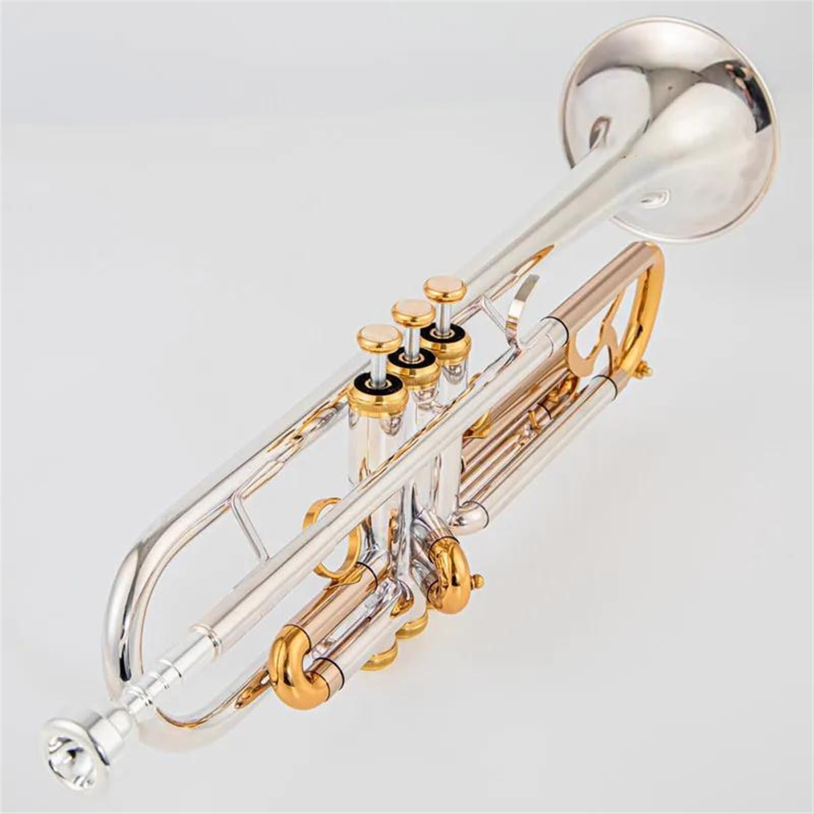 Trompeta Estándar Instrumentos De Trompeta En Si Bemol Instrumento Musical Profesional En Si Bemol De Latón Bañado En Plata Y Dorado Sonido Rico