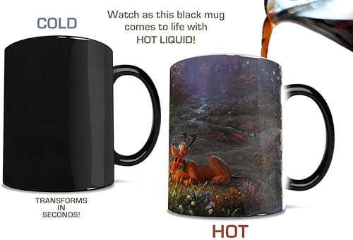 Miniatura 4 de Morphing Mugs Disney  Mickey y Minnie Mouse  Campfire  Thomas Kinkade  Una taza de cerámica sensible al calor que cambia de color  Imagen revelada