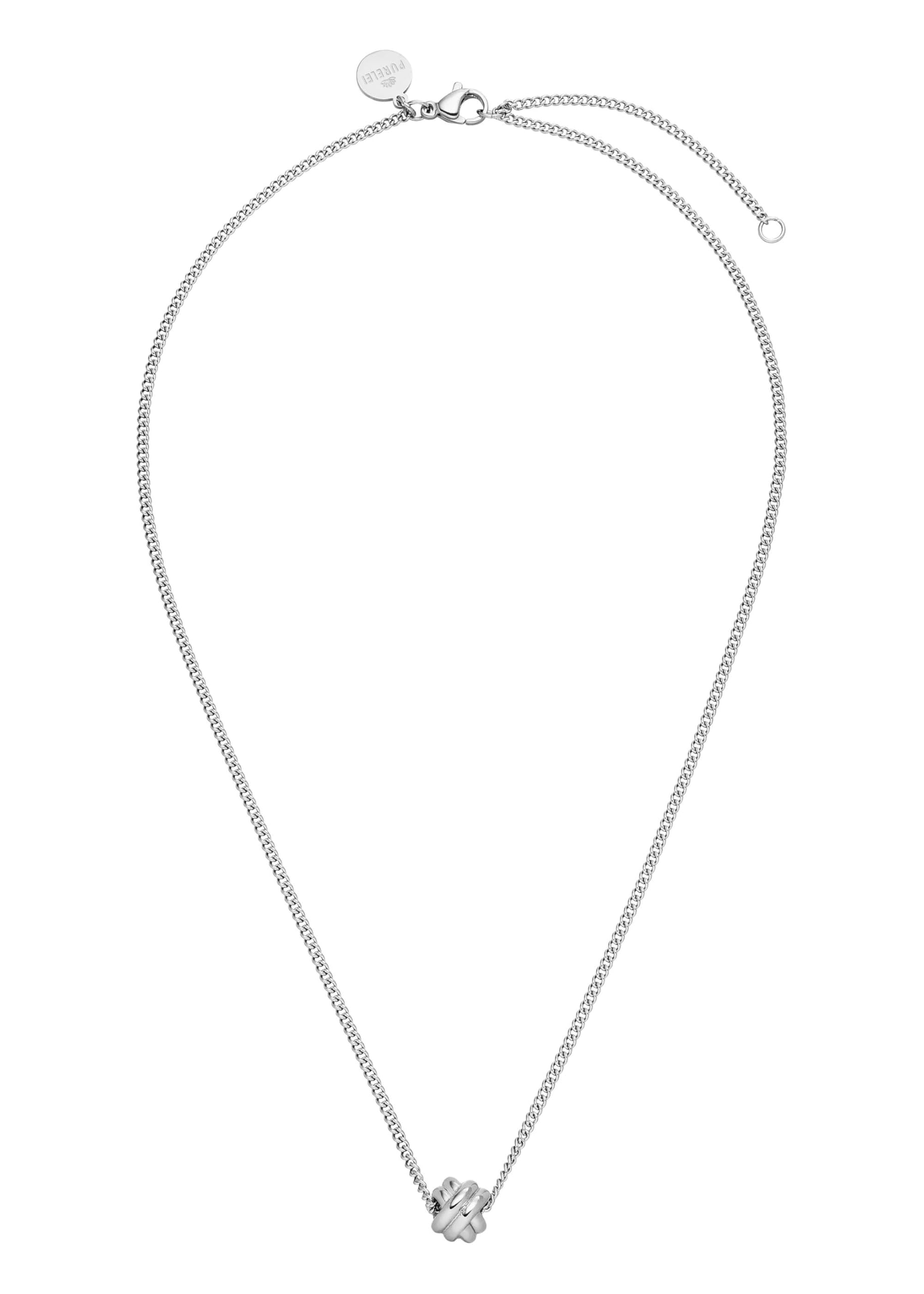 Purelei® Collana Knot – Ciondolo simbolico nodo per collegamento e coesione – 40/45 cm – placcato oro 18 carati, placcato oro rosa o acciaio inossidabile – ciondolo mobile – catena statement