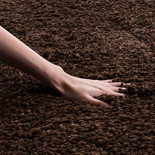 Image of Shaggy Super Soft Carpet for Home & Living Room Size - 7 X 10 Ft (Brown)
