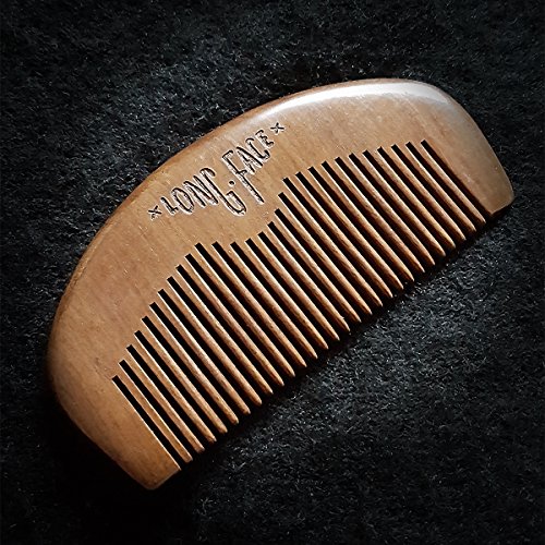 Long Face Gentleman Beard And Mustache Wood Comb, Perfect For Balms And Oils, Anti-Static, Pocket Size For All Types Of Beards. #TOP2