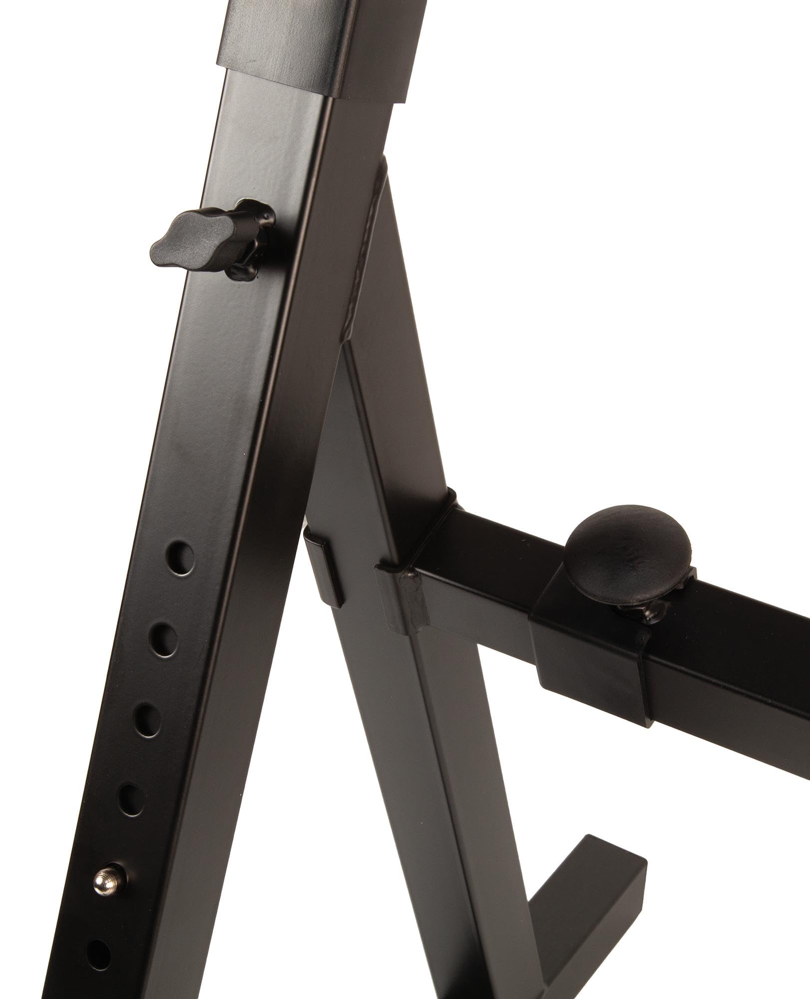 PULSE Heavy Duty Z Stand - Supporto regolabile per tastiera e attrezzatura DJ - Adatto a tastiere a 88 tasti, CDJ, giradischi e mixer - Carico massimo 80 kg