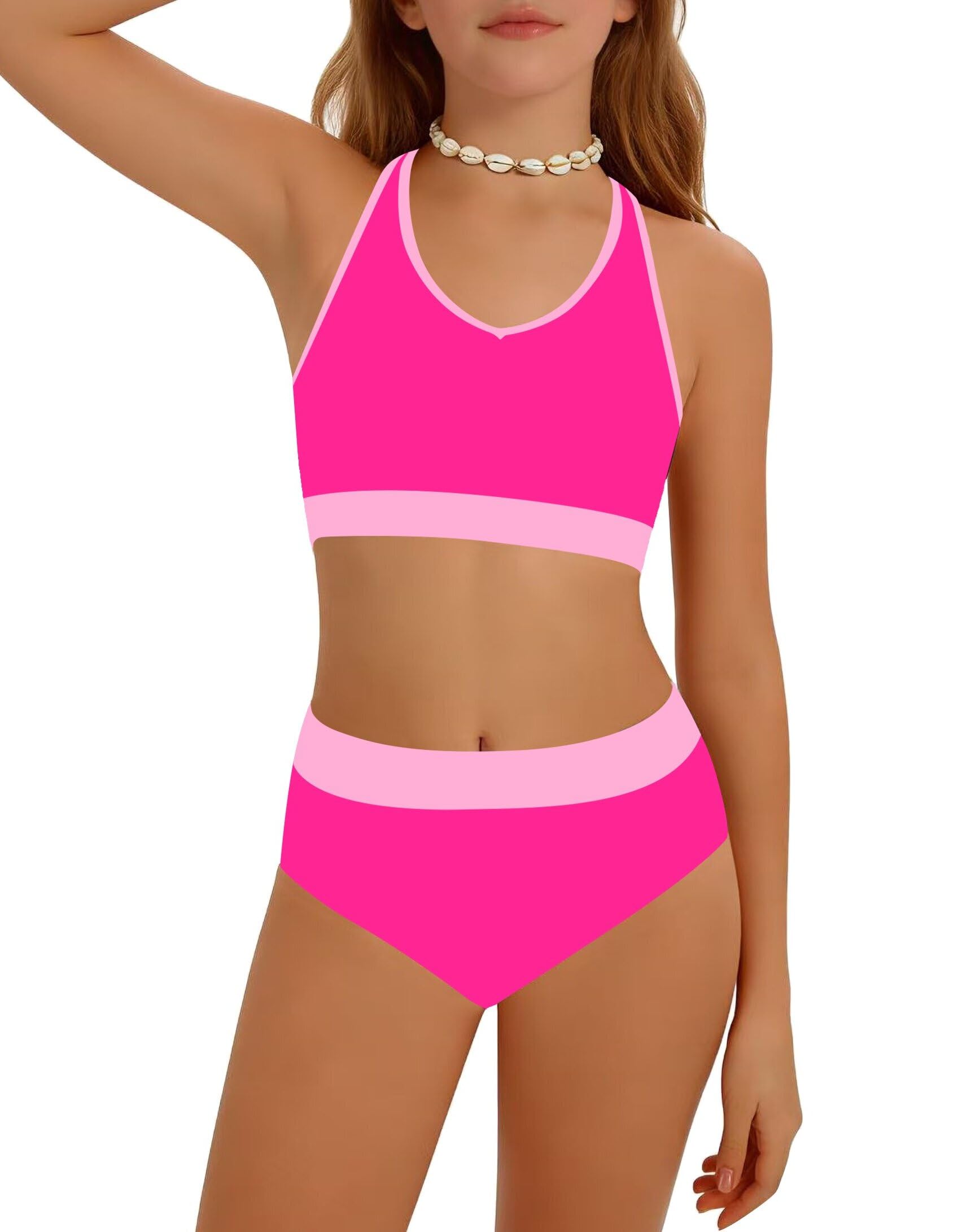 Bupekbee Color-Block High Waist Swimsuit