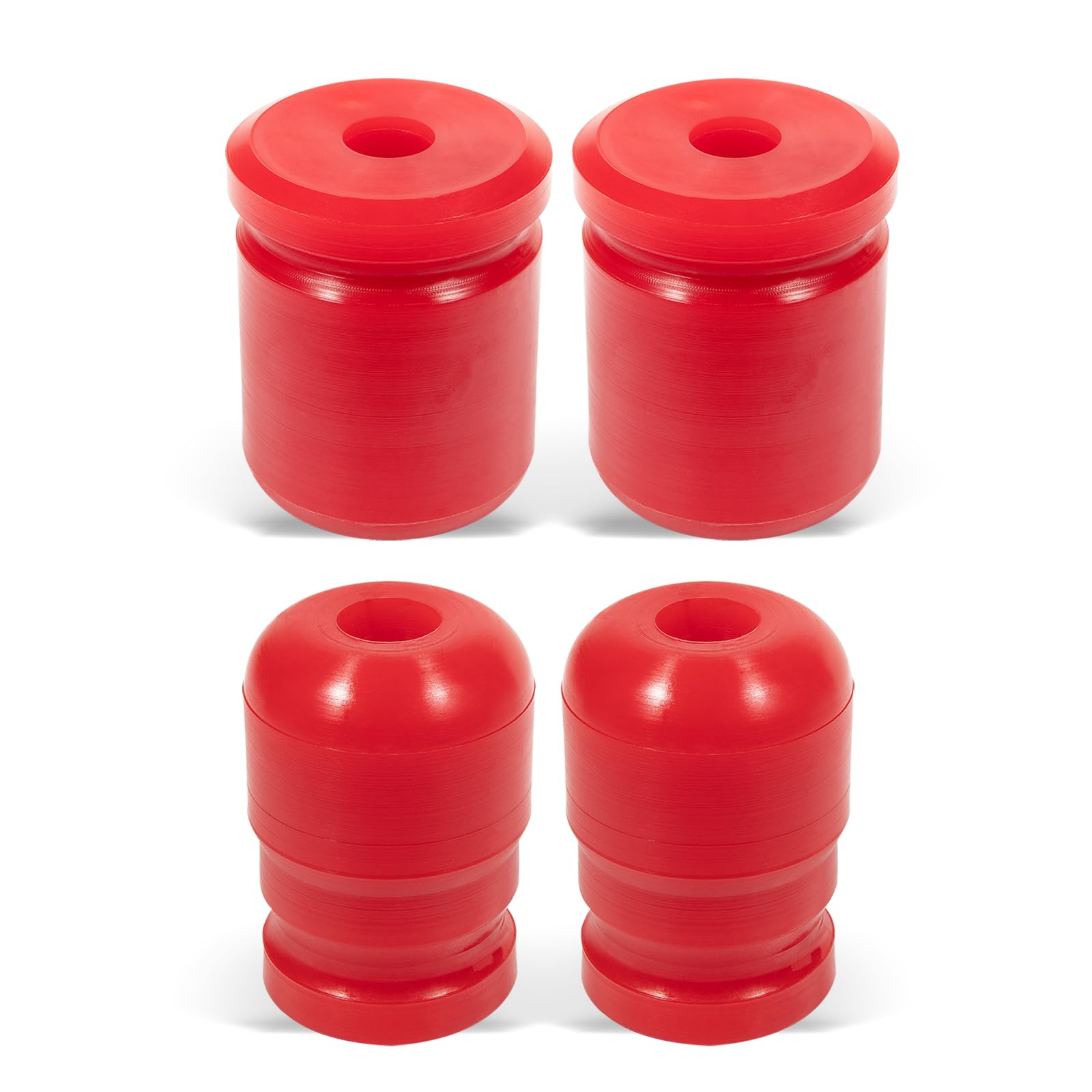 (4Pcs Kit) Polyurethane 1-1303 Front Bump Stops and 1-1304 Rear Bump Stops Fit for Jeep Wrangler JK JKU Rubicon Sahara Freedom Unlimited 2007-2018