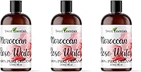 Vista 6 de Agua de rosas marroquí orgánica premium, de 4 onzas, importada desde Marruecos, 100 % pura (grado alimentario), sin aceites o alcohol, rica
