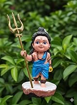 Froska Bal Shiva Idol for Car Dashboard, Office, Home, Puja, and Gift | Divine Lord Shiva Statue | Neelkanth Shiva Idol (Blue,12 CM) (Bal Shiva)