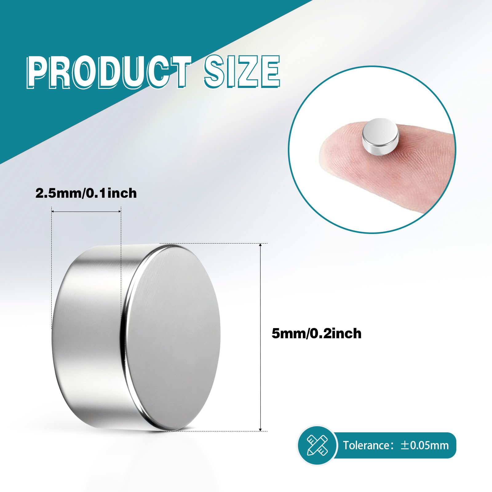 120 PCS Small Neodymium Magnets, 5x2.5mm Round Rare Earth Magnets for Crafts, DIY, Whiteboards, Office, Kitchen Cabinet, Dry Erase Board — Amazon image 2
