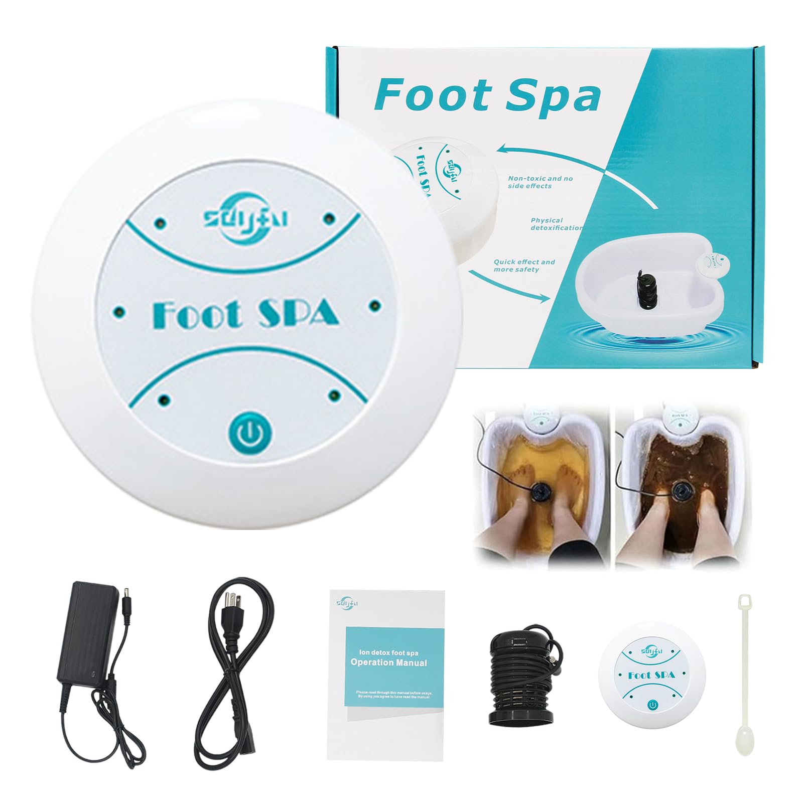 Tragbarer Ionen-Spa für die Füße, Entgiftungs- und Massagegerät, ohne Becken
