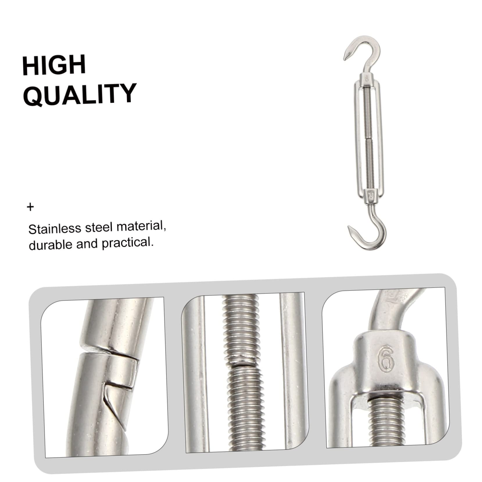 BCOATH Shade Sail Tools Stainless Steel Hardware Accessories for Sunshade Turnbuckle Sun Shade Hooks