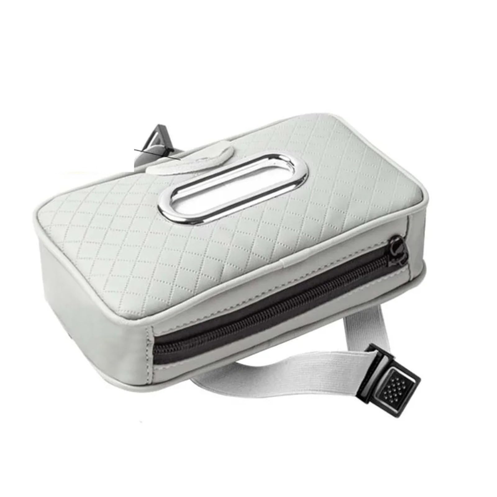 Car Visor Tissue Box Holder Car Visor Tissue Box Multi-Functional Leather Center Console Dispenser Space Saving With Glasses Clip(Color3)