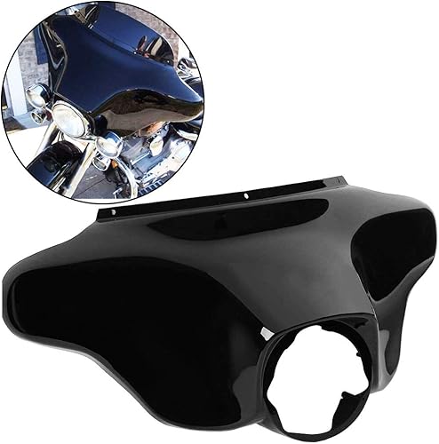 ZXMT Carenado frontal de murciélago superior exterior para Harley Electra Street Glide Electra Glide Road King FLHR 1996-2013 (negro vívido)