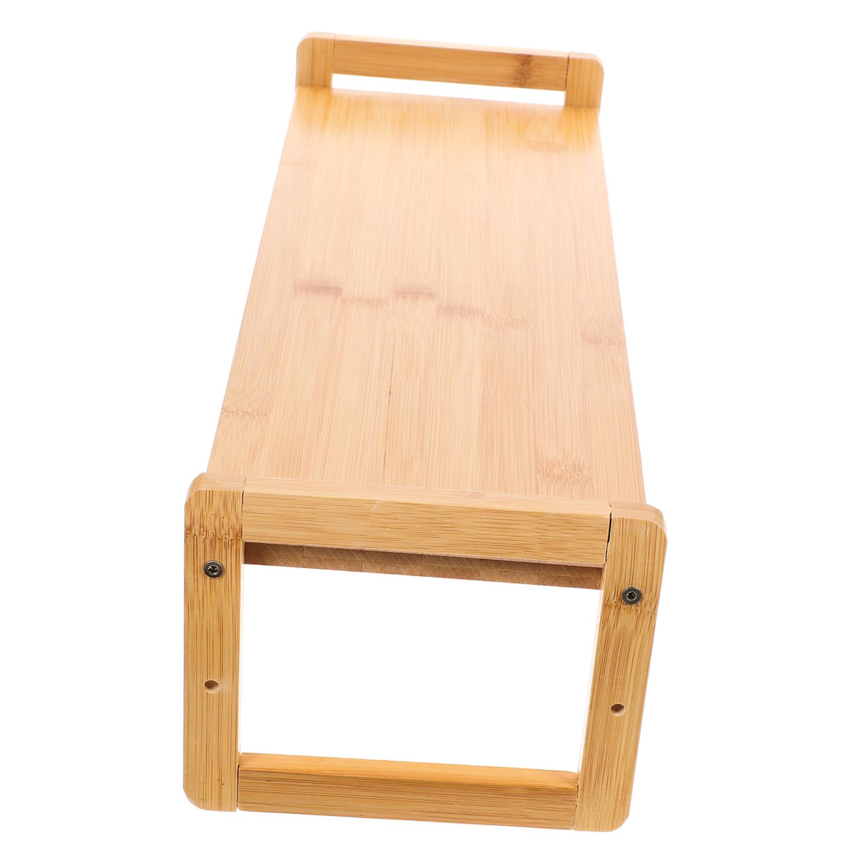 Supporto Monitor da Scrivania in Bamboo Ergonomico Rialzo Compatto per Computer con Elevata capacità di Carico Regala Benessere e Migliora l’Assetto per Ufficio e Casa